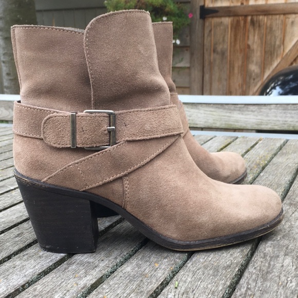 BCBG Generation Suede Heeled Ankle Booty - Picture 2 of 16